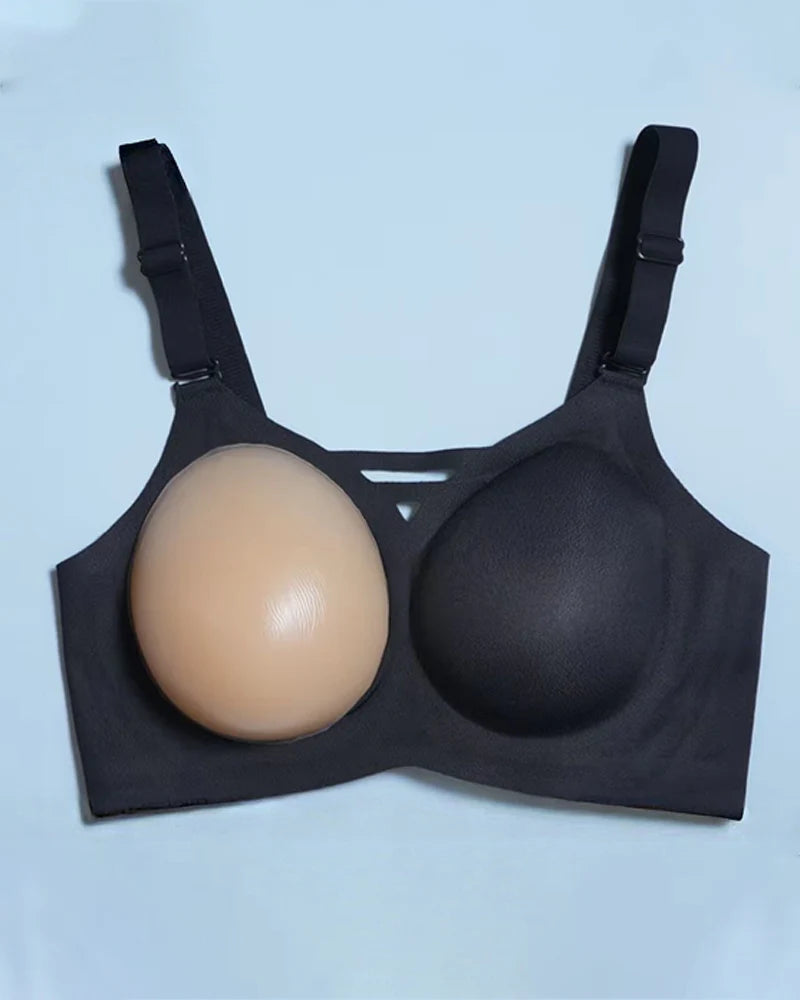 Sutien fără Cusături cu Pernuțe din Silicon Efect Natural