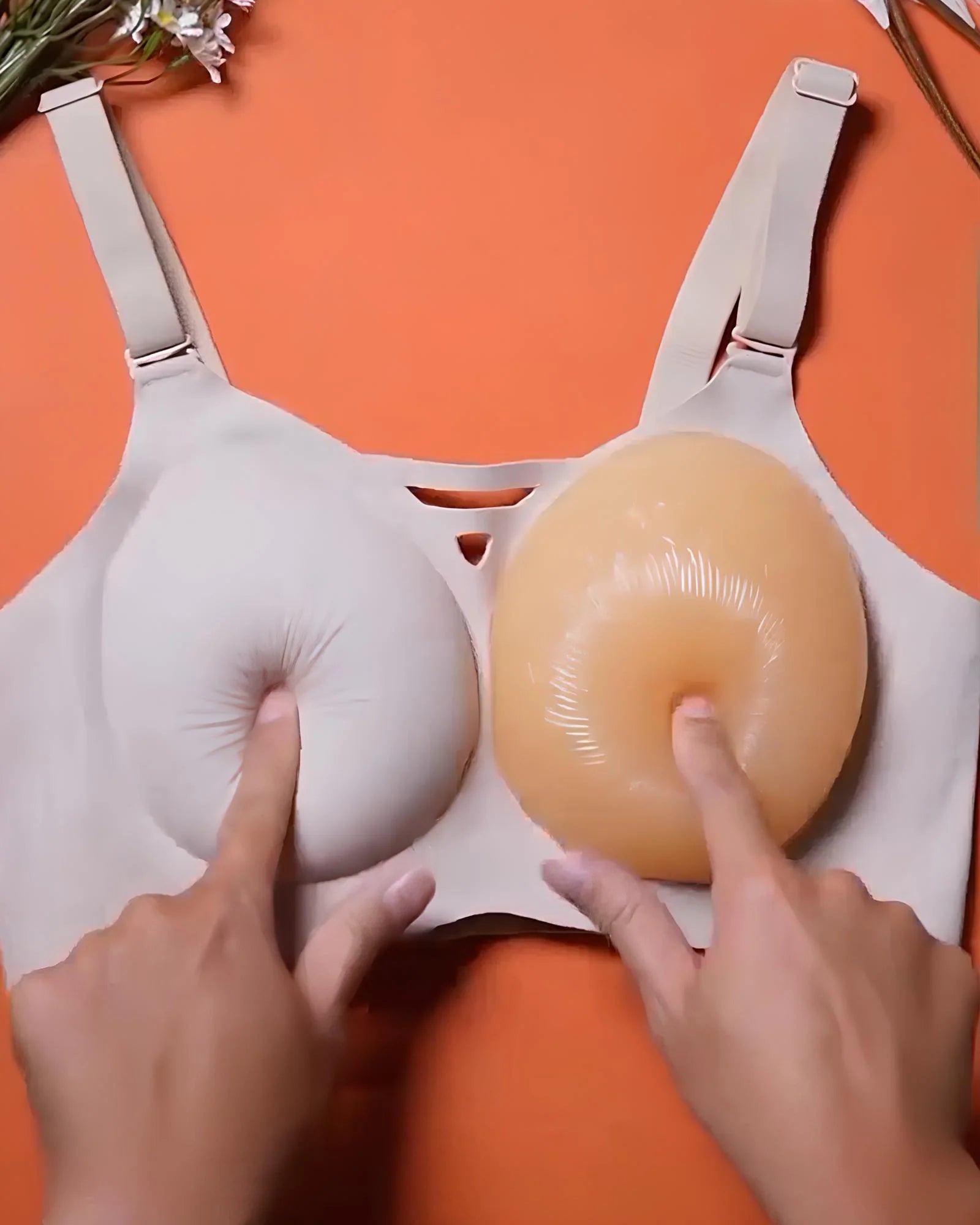 Sutien fără Cusături cu Pernuțe din Silicon Efect Natural
